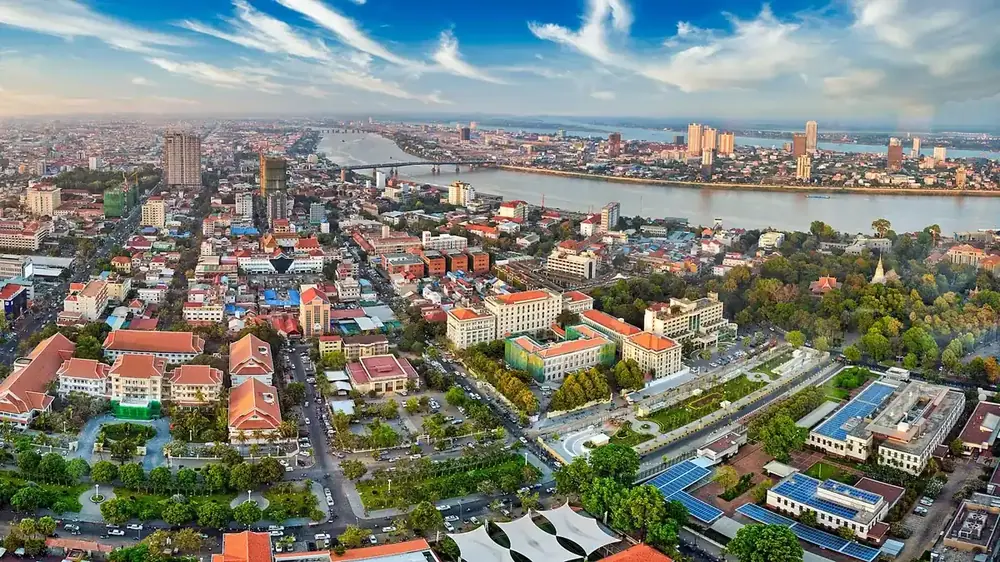 Phnom Penh and the river