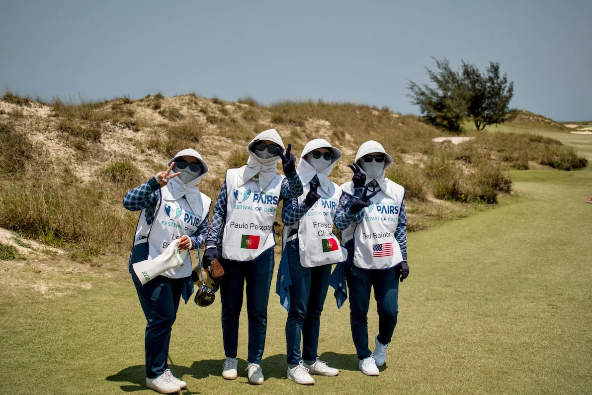 Caddies on course